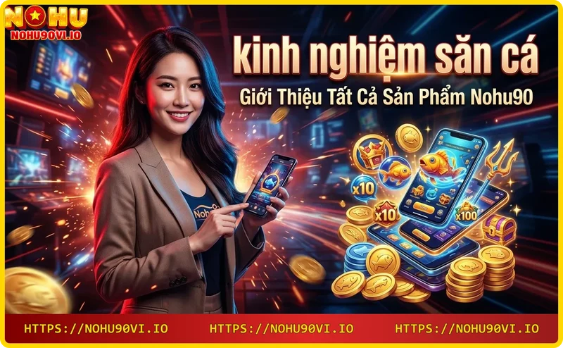 Bộ sưu tập sản phẩm giải trí Nohu90 bao gồm bắn cá, slot, thể thao