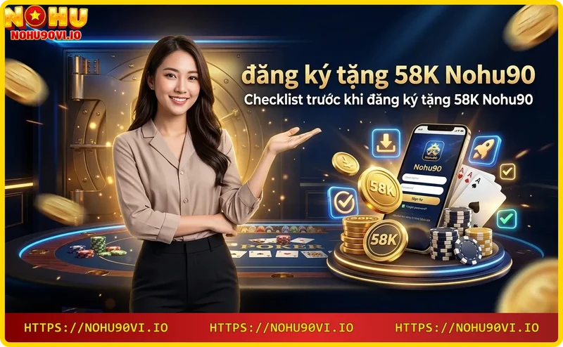 Checklist các bước cần chuẩn bị trước khi đăng ký tặng 58K Nohu90