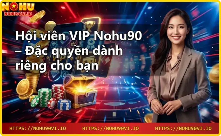 Giao diện Nohu90 trên điện thoại với các biểu tượng sản phẩm cá cược thể thao, casino, slot, game bài